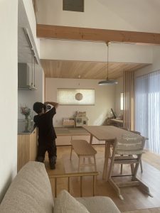 シンプルナチュラル 和モダン 畳コーナー 板貼り